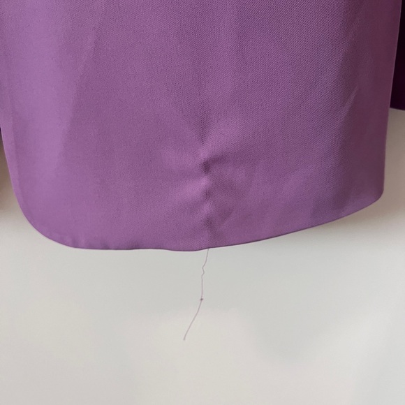 Purple blazer satin leopard lining real pockets - Picture 4 of 10
